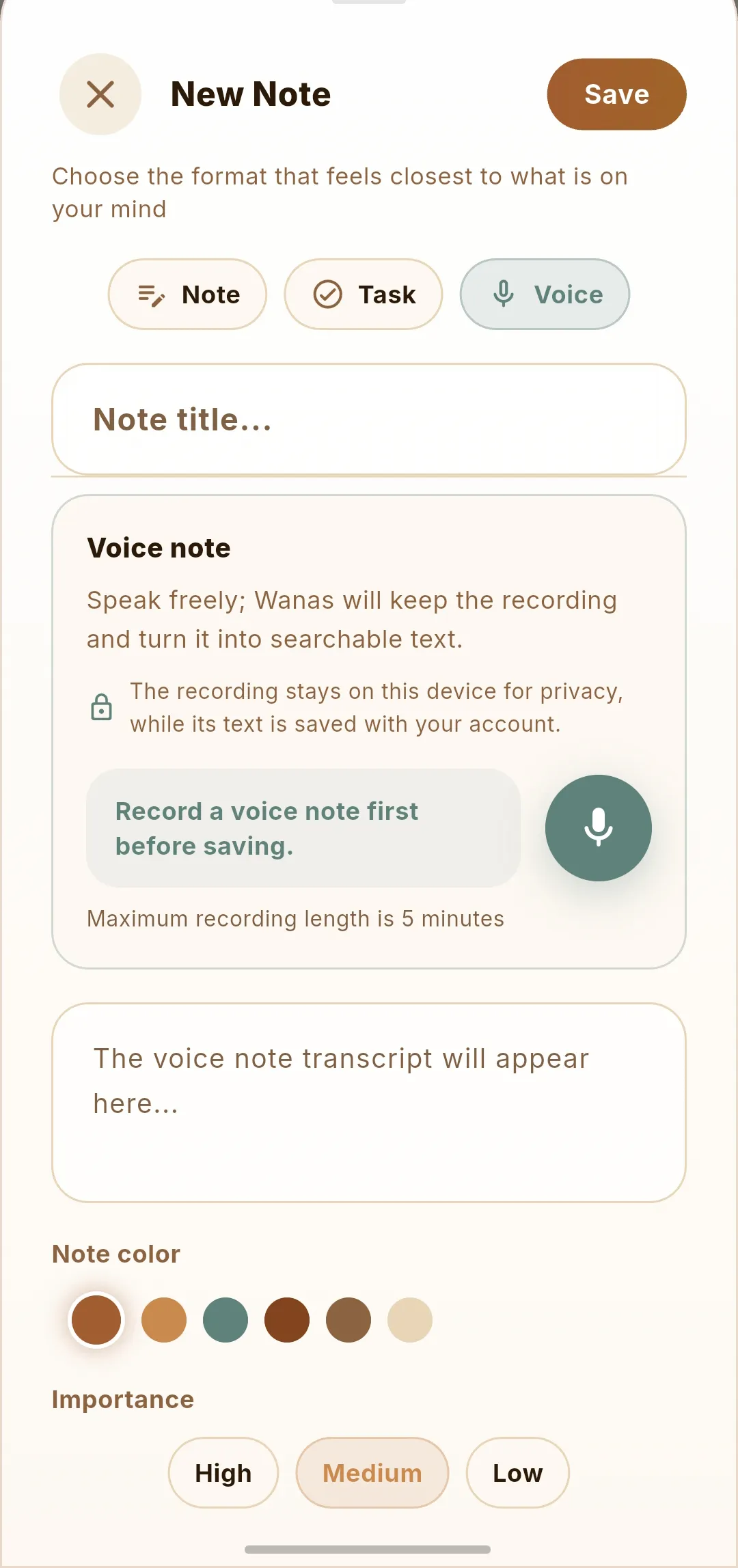 Voice note