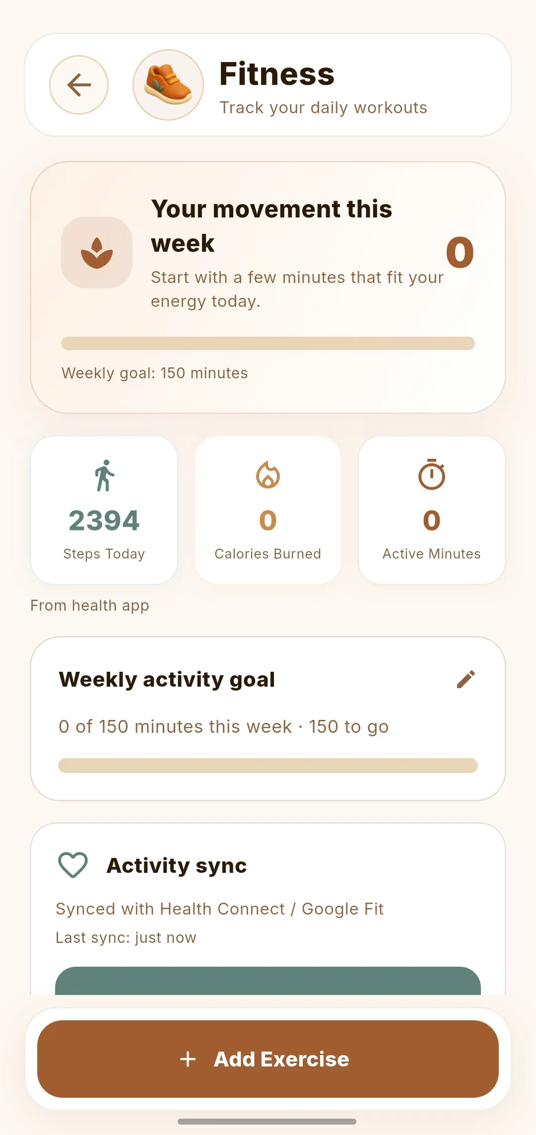 Movement and activity